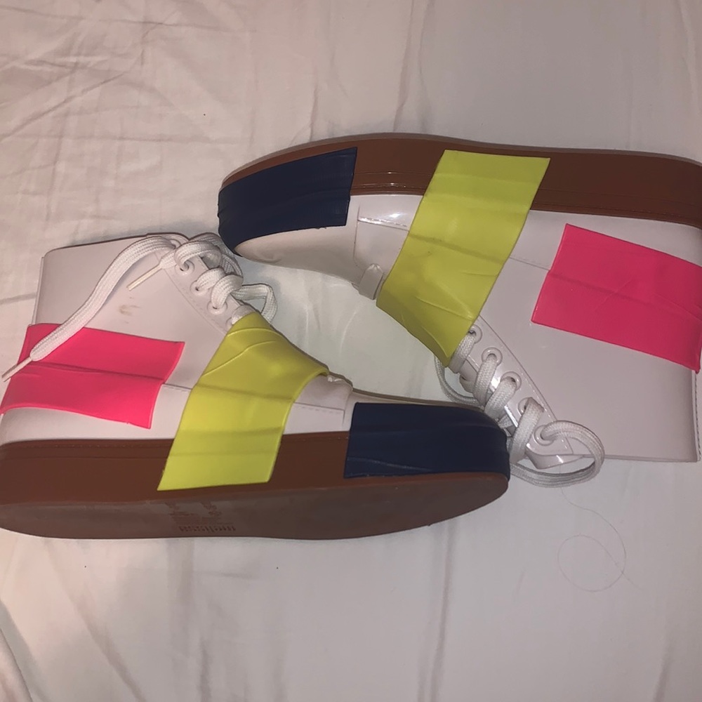 Melissa completely rubber rain boots with laces
